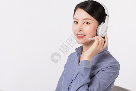 带着耳机的客服人员形象图片带着耳机的客服人员形象背景