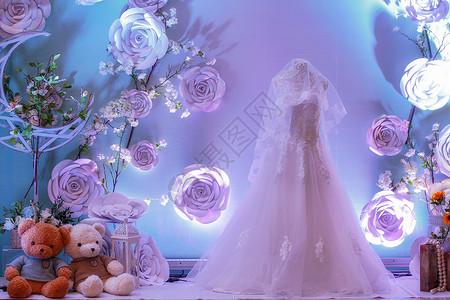 服装四线素材新娘婚纱礼服背景背景