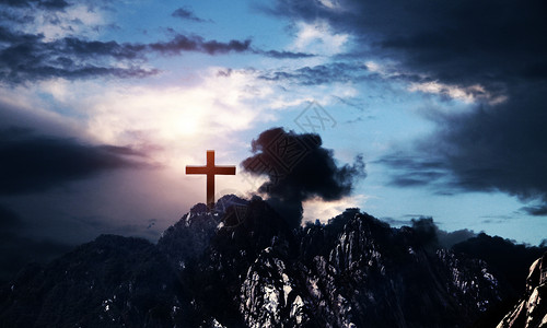 巴西耶稣山复活节背景设计图片