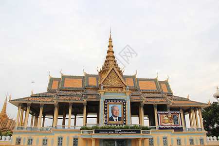 柬埔寨金边皇宫背景图片