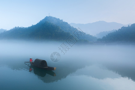 小东江风光雾的早晨高清图片