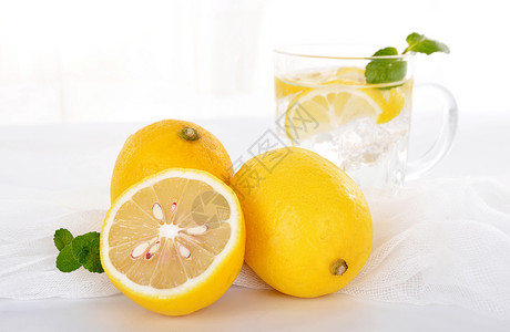 新鲜柠檬清爽酸味剂高清图片
