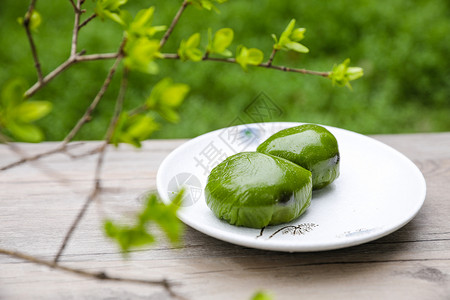 清明食品清明节青团特写背景