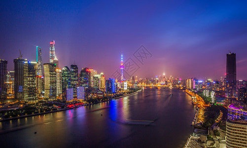 上海北外滩夜景风光背景