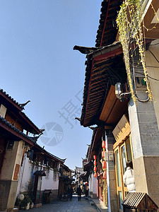丽江古城小巷子背景图片