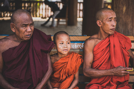 三个和尚缅甸佛教僧侣背景