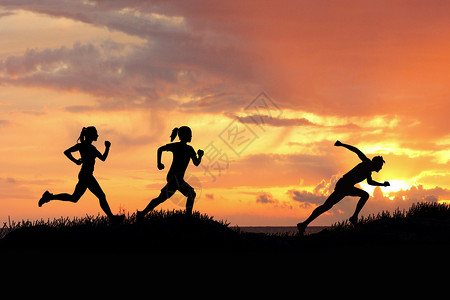 慢跑轻生活海报跑步健身场景设计图片