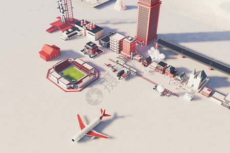 飞机结构未来智慧城市设计图片