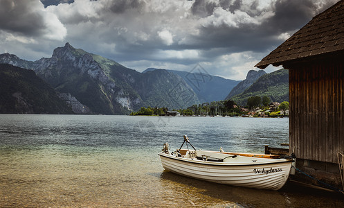 奥地利湖光山色背景图片
