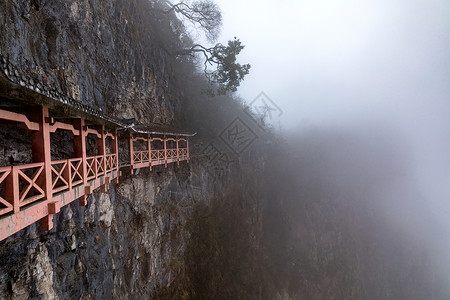 张家界桥天门山玻璃栈道背景