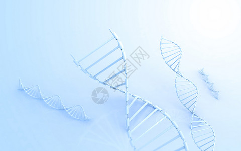 蓝色人类DNA基因链条设计图片