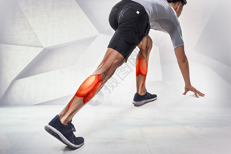 跑步活动跑步腿部肌肉场景设计图片