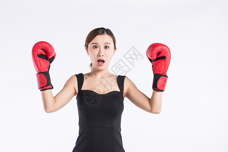 青年职业女性拳击图片