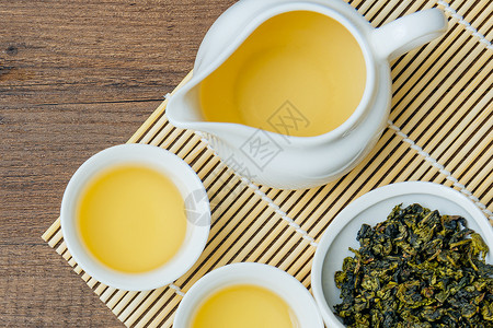 绿茶倒茶绿茶水高清图片