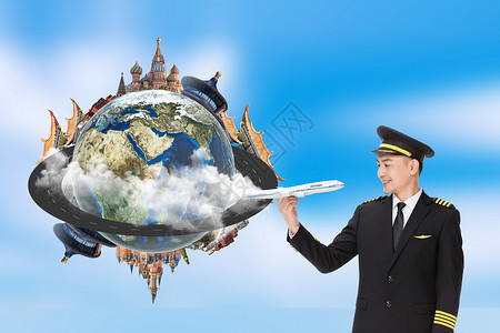 飞机旅行背景图片