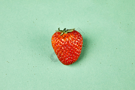 一颗新鲜的草莓背景