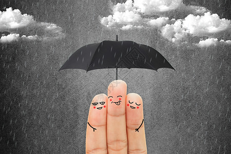 雨伞画家庭保障设计图片
