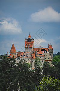 著名的欧洲吸血鬼城堡布朗城堡背景