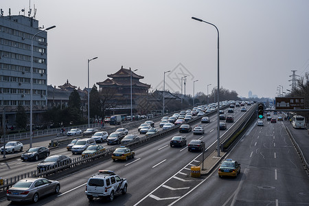 雍和宫交通桥背景图片