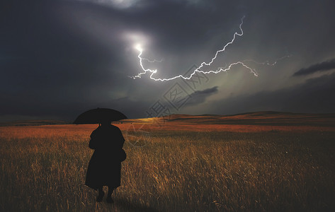 雷电雷雨天气面对风险设计图片