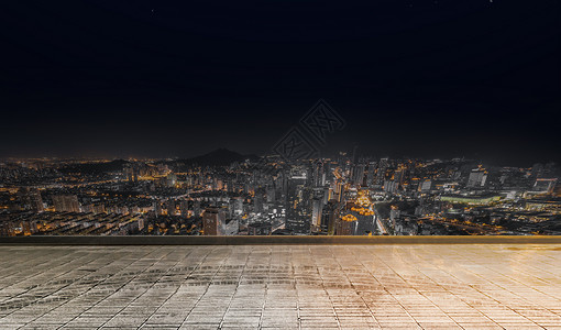 夜空下的城市背景图片