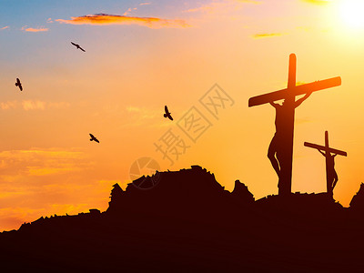 耶稣在十字架上复活节设计图片