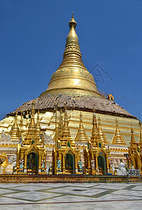 缅甸大金塔缅甸金色庙宇高清图片