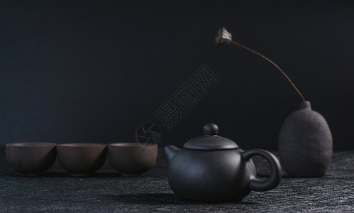 茶道茶壶茶具背景图片