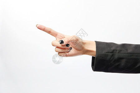 商务女性手指指点动作图片