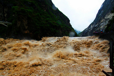 长江峡谷云南虎跳峡背景