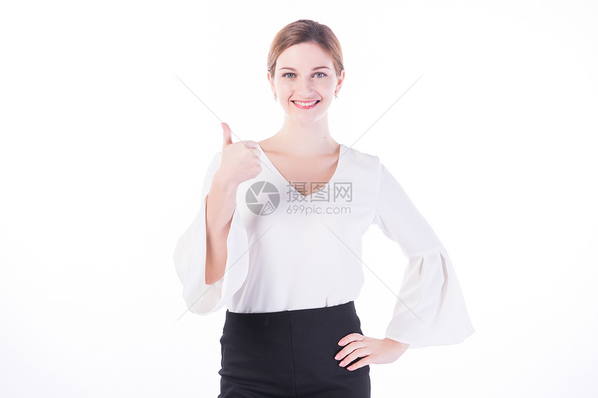 开心的外国女性白领图片