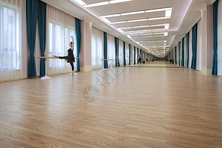 地板瑜伽舞蹈教室练功房背景