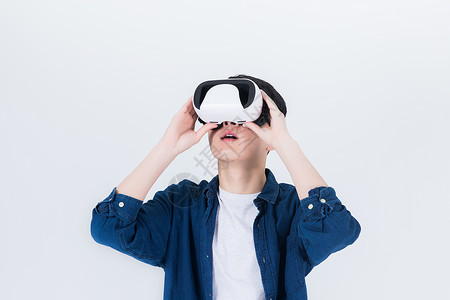 vr全景拍摄男性VR虚拟现实背景