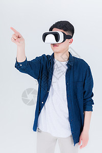 男性VR虚拟现实背景图片