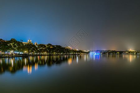 杭州西湖夜景背景图片