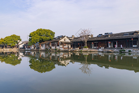 江南水乡西塘古镇背景图片