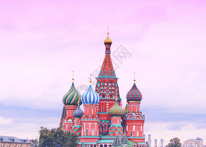 莫斯科蓝色莫斯科圣瓦西里升天教堂背景
