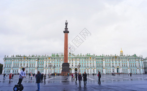 艾尔米俄罗斯圣彼得冬宫广场背景