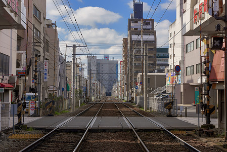 日本电车铁道背景图片