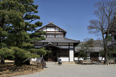 日本红林京都日式建筑背景