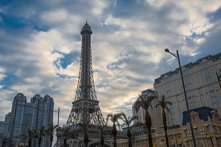 金形人素材澳门巴黎人埃菲尔铁塔背景