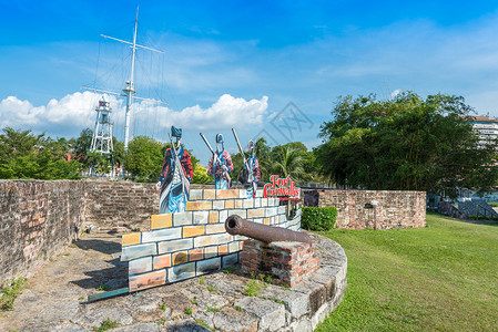 马来西亚槟城乔治古城背景图片