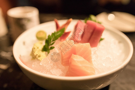 日料海鲜三文鱼背景图片