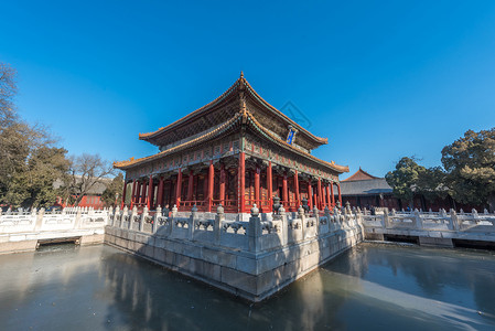 红色文化教育北京国子监古建筑背景