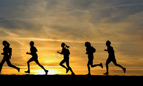 一起来健身一起跑步运动设计图片