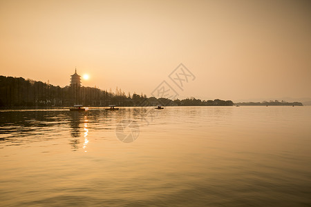 杭州西湖风光背景图片