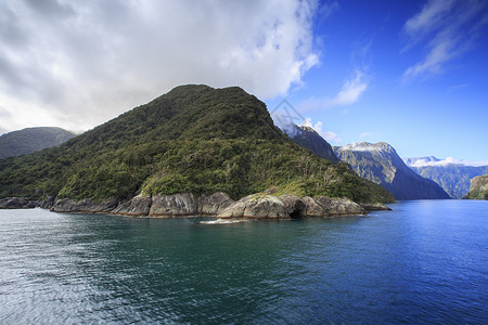 佛得岛新西兰米佛峡湾背景