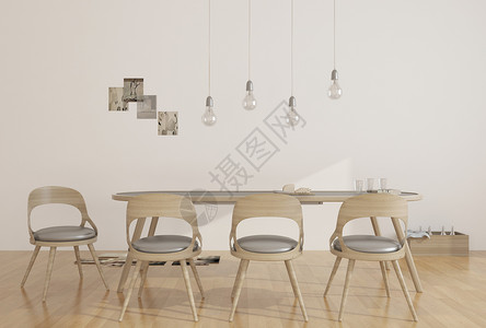 各种储物杯子现代简约餐桌餐椅设计图片