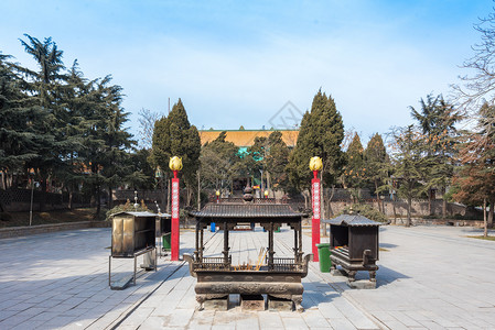 山东青岛湛山寺背景