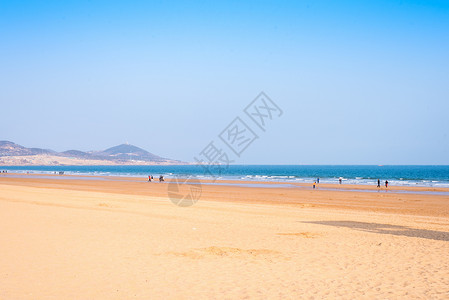 第六海水浴场青岛海滨海水浴场金沙滩背景